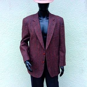 ENGLISH MANOR VINTAGE PURE WOOL LUXURY (2) BUTTON BLAZER (HUNGARY)